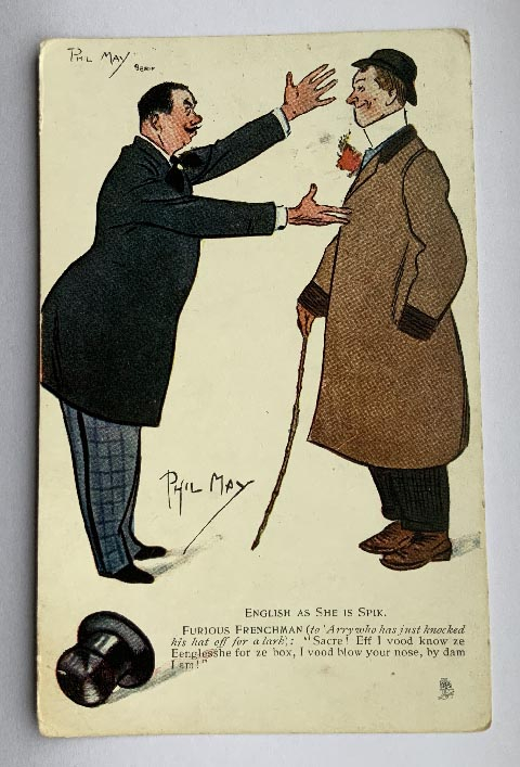 early 1900's comical Phil May postcard